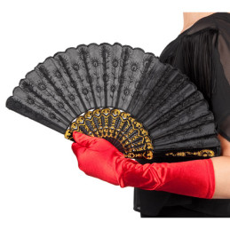 Eventail Granada (25 cm) noir 