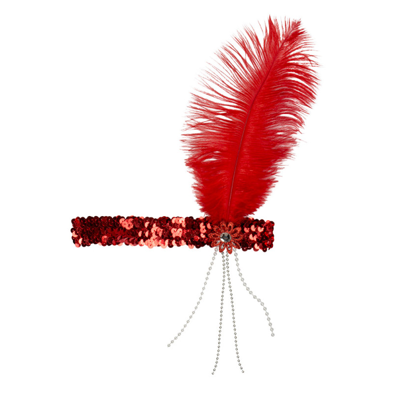 Grossiste Bandeau Flapper rouge | Réservé aux professionnels | CDA