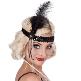 Bandeau charleston noir 