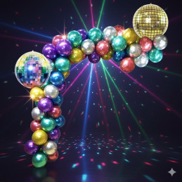 Kit 50 ballons DISCO +...