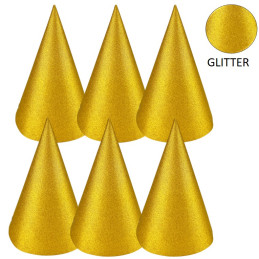 6 Chapeaux GLITTER OR 16 X...