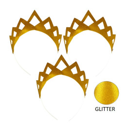 3 Tiares GLITTER OR 