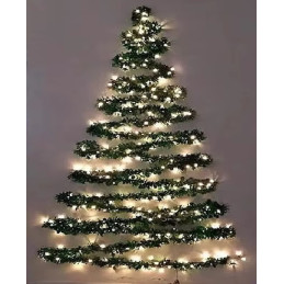 Sapin mural guirlande LED...