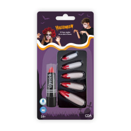 10 Faux ongles + Stick...