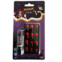 10 Faux ongles BLOOD +...