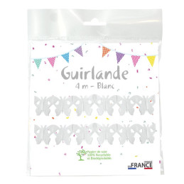 Guirlande Papillon 4m - Blanc 
