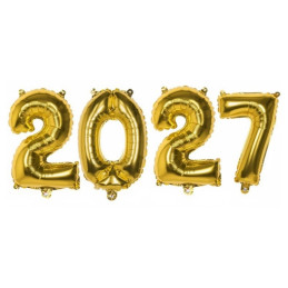 4 Ballons  foil 60 cm 2027 OR 
