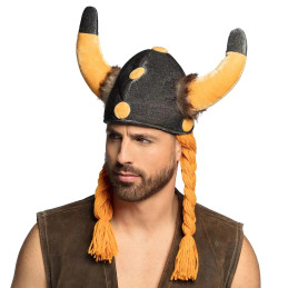 Casque Gaulois avec tresses 
