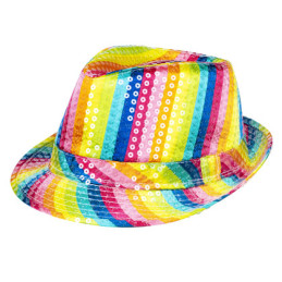 Chapeau Popstar Arc en ciel 