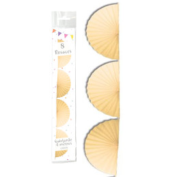 Guirlande 4 m 8 Rosaces CREME 