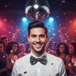 Noeud papillon sequin NOIR