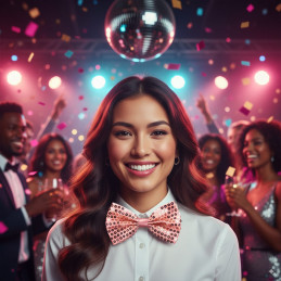 Noeud papillon sequin ROSEGOLD