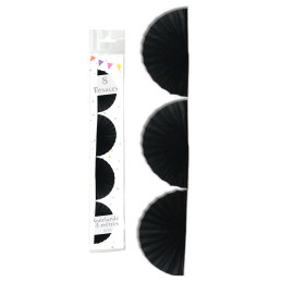 Guirlande 4 m 8 Rosaces NOIR 