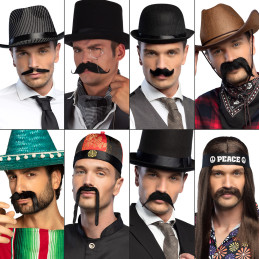 Moustache 8 modèles assortis 