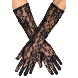 Gants mi-long noir dentelle...