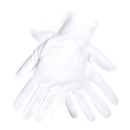 Gants blanc courts 'Basic' 