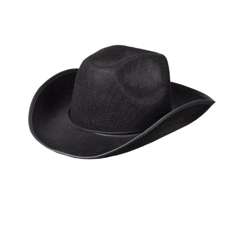 Chapeau de cowboy couronne feutre noir