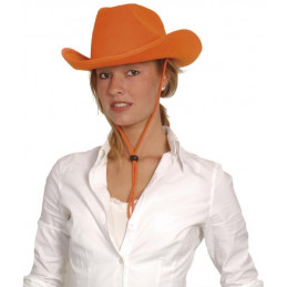 Chapeau feutre Cowboy orange 
