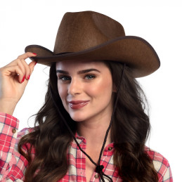Chapeau feutre Cowboy - Brun 