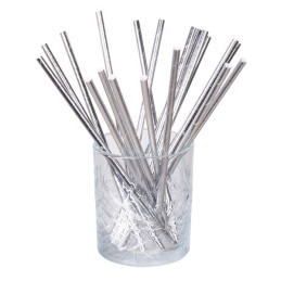 20 Pailles carton argent 20...