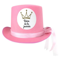 Chapeau feutre rose Reine...