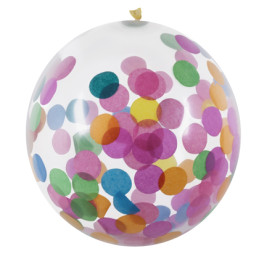 5 Ballons latex confettis...