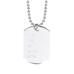 Collier Plaque militaire 