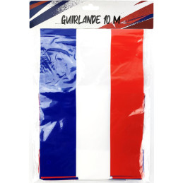 Grossiste Guirlande PE 20 drapeaux 20 x 30 cm FRANCE - 10 m, Réservé aux  professionnels