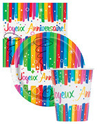 Une superbe vaisselle anniversaire écologique et biodégradable !